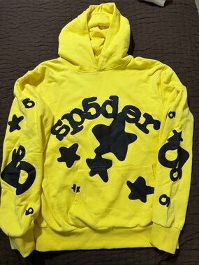 SP5DER Beluga Hoodie Sweatshirt with Black Stars XL
